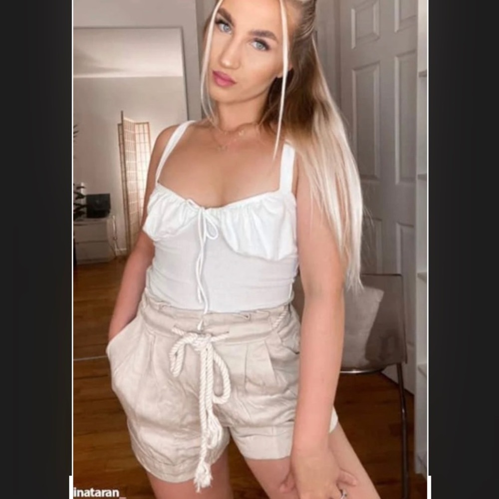 Forever 21 High-Rise Paperbag Shorts